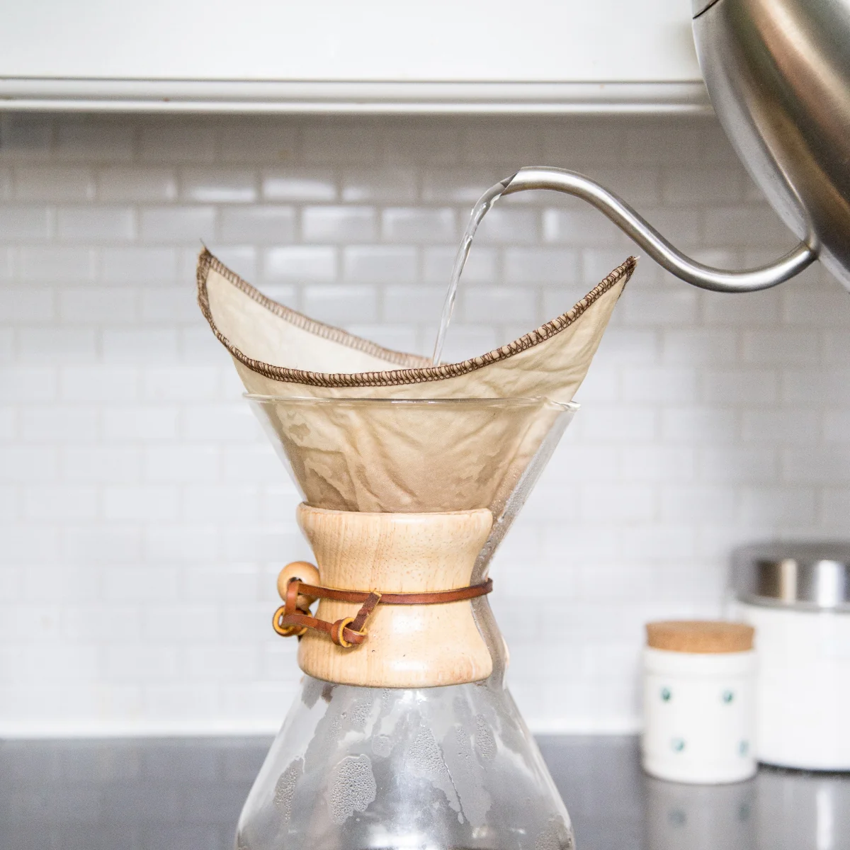 CoffeeSock Chemex Style Kvadrat 6-13 kopp økologisk tøyfilter - Image 3
