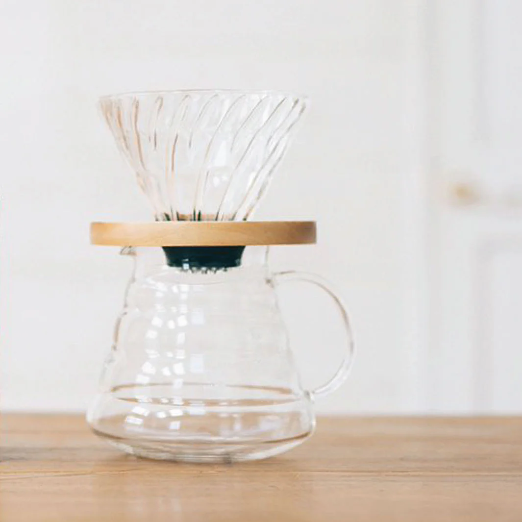 HARIO håndbrygger V60 i glass og oliventre VDGR - Image 3