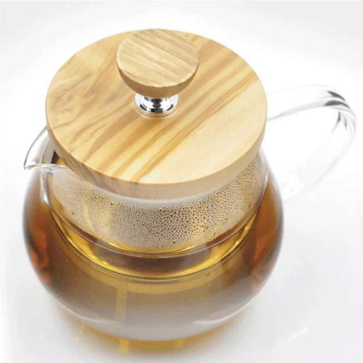 Hario Teaor pull up tebrygger i glass og oliventre - Image 5
